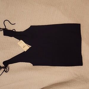 NWT- Express V-neck Knit Tank Top in Black, Size XS